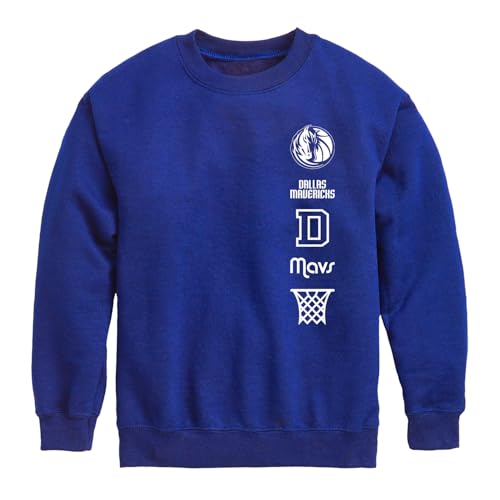 Junk Food NBA - Dallas Mavericks Stacked Logo Kids Crewneck