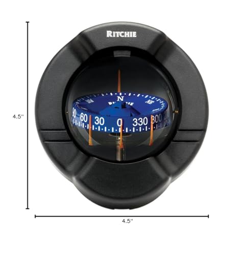 Brújula Ritchie Supersport Dash Mount Negra miniatura 2