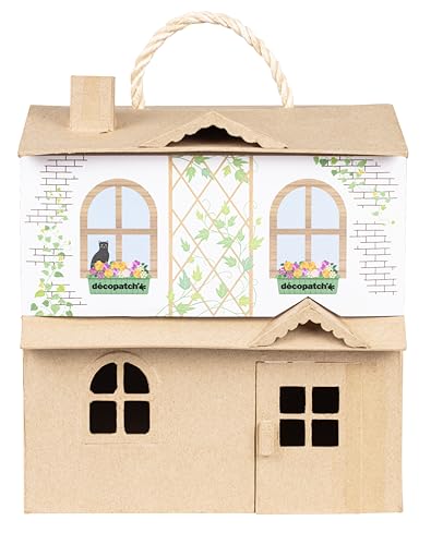 Maison miniature Décopatch avec porte magnétique pour créer une boîte de rangement