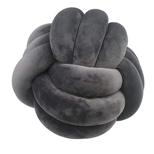 Playlearn 10" Grey Cuddle Ball Sensory Pillow - Plush Toy Hugging Pillow - Calming Stress Relief Toy for Kids - Image 2