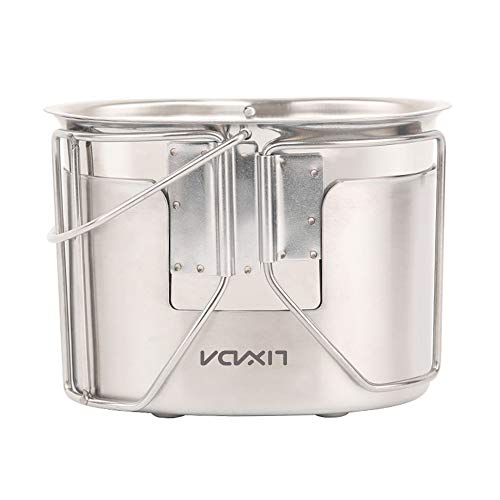 Fogão Externo, Romacci Utensílios de cozinha para acampamento em aço inoxidável e cantil com panela