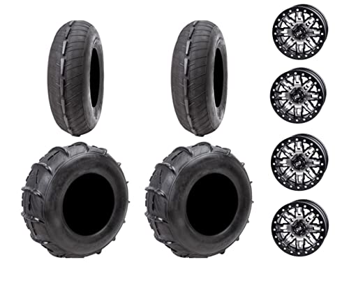 Four 32x15 Tusk SAND LITE Front and Rear UTV Sand Tires mounted on Tus