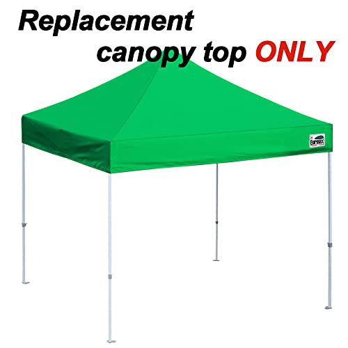 Image of Eurmax USA 10x10 Pop Up Canopy Replacement Top,Universal Instant Canopy Cover ONLY,Heavy Duty UPF 50+ UV Protection,Water & Wind Resistant Tarp,30+ Colors Available,Bonus 4 Sand Bags (Kelly Green)