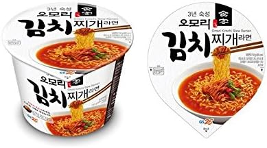 Korean Hot and Spicy Best Noodle (Omori Kimchi Stew Noodle Bowl - 2 Pack)