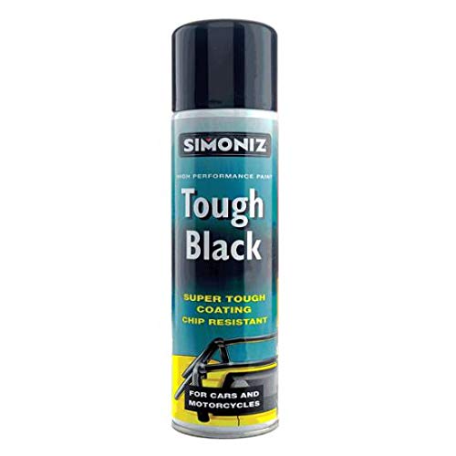 Simoniz Quick Drying Tough Paint – Black Gloss Aerosol 500ml, SIMVHT52D
