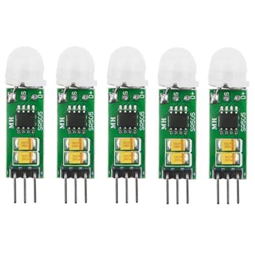 XINGYHENG 5Pcs HC-SR505 Micro Body Sensing Module PIR Motion Detector Switch Module High Power High Efficiency Digital Measurement for Electronic Practice DIY