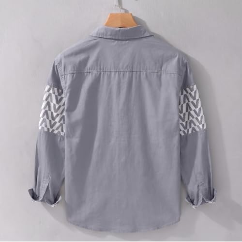 Image of Afflatus Men's Casual Shirt with Geometric Print | Premium Cotton Full Sleeve Shirt for Men | Stylish Regular Fit Fashion Trend | Casual, Party & Smart Casual Wear