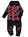 DONWEN Toddler Baby Boys Clothes Flanel Lattice Button Down Hoodied Tops +Pants Boys Fall Winter Outfits(12-18 Months)