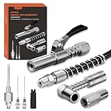 TRILINK Kit Embout Pompe à Graisse – Set 8PCS Accessoires avec Coupleur Rapide, Adaptat...