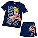 Naruto Boys Short Sleeve Fashion T-Shirt & Mesh Short 2pc Set