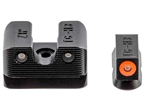 TRUGLO Tritium Pro Glow-in-The-Dark Handgun Night Sights for CZ Pistols, CZ 75, Orange