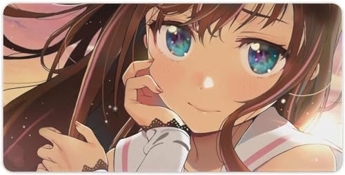 マウスパッド ゲーミング 大型 Kizuna AI キズナアイ可愛い テーブルマット すべり止め デスクパッド 耐高温性 マウス マウスの精密度を上がる ふわふわ ラップトップマット 耐摩耗性 パソコンマット 薄型 ゲーム 人気 贈り物 75x40cm 16x29.5inch （75x40x0.3cm）の商品画像（Amazon）