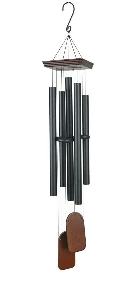 Carillon a Vent pour Maison Carillon À Vent Traditionnel - 5 Tubes Métal Creux 36/57cm Long Décoration Décoration Intérieure