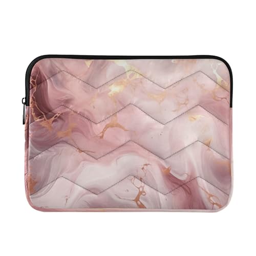 Funda para portátil 13-14 pulg mármol rosa resistente al agua miniatura 1