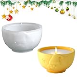 Molde De Tazón De Silicona | Forma Para De Patrón Santa,Formas Para Cuencos De Resina Epoxi - Para Moldeo De Cemento Fabricación De Tarros Artesanía Joyería Platillo