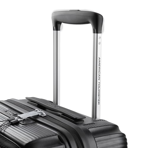 Image of American Tourister Robotech FTL | Cabin Trolley Bag (55 cm) | 360 8 Wheel Travel Luggage with Laptop Compartment|Hard Luggage Polycarbonate Suitcase|Recessed TSA Lock with USB|3 Years Warranty|Black
