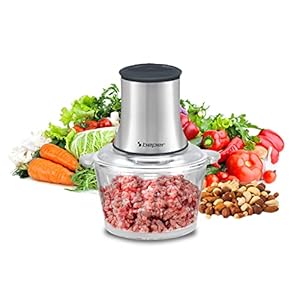 BEPER P102ROB001 Tritatutto in vetro, Contenitore in vetro, Corpo in Abs, Doppia coppia di lame in acciaio,2 velocità, base antiscivolo, Capacità di 1,5L, Grigio/Nero