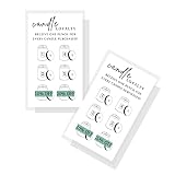 Crafters Cup Candle Loyalty Punch Card | 50 Pack | Business Card Size 2x3.5 Inch inches | Handmade Candle Makers Soy Bees Wax Coconut Essential Oils | White and Teal Design