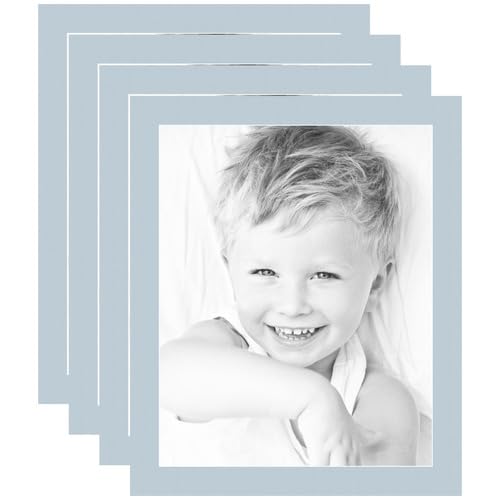 16x20 Fountain Blue/Baby Blue Custom Mat for Picture Frame with 12x16 Opening Size (Mat Only, Frame NOT Included) - 4 Pack