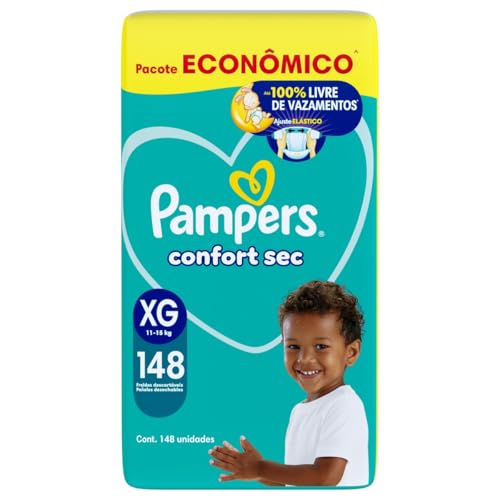 Fralda Pampers Confort Sec XG 148 Unidades,... glide
