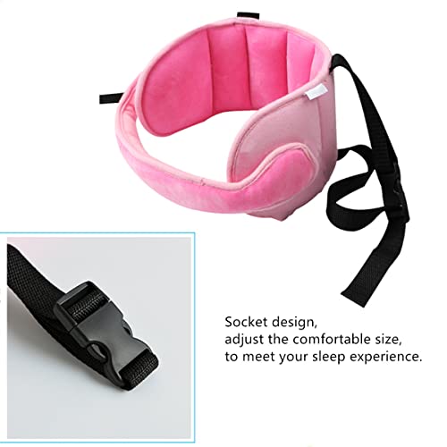 Image of Car Seat Head Support Band, Safety Car Seat Neck Relief, Adjustable Child Car Seat, Infants and Baby Head Support(Pink)