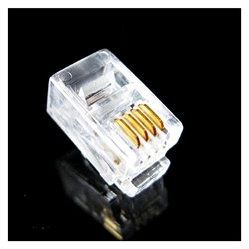 Connecteur RJ11 4P4C tête de cristal lot de 100 pièces modulables pour câble téléphone