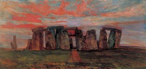 Pintura de Stonehenge lienzo artístico John William Inchbold 60x90cm