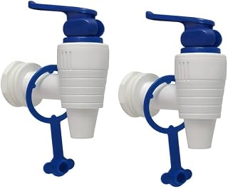 Akuabeat - RO Tap for Water Purifier | Durable Plastic for RO Purifiers | Easy Fit, Leak-Proof, Long-Lasting Water Dispenser Tap Replacement White/Blue (Pack of 2)
