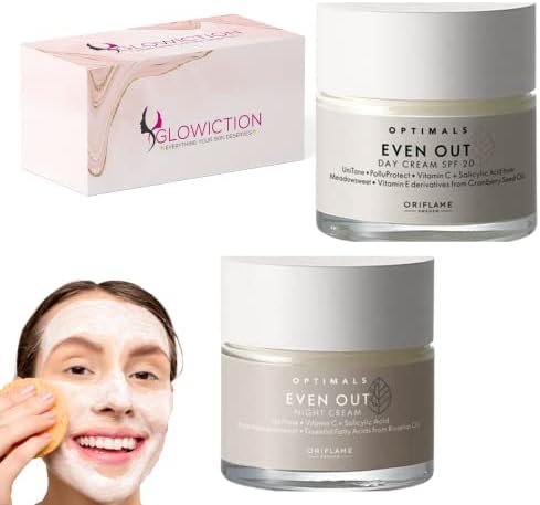 Even Out Day Cream SPF20, Even Out Night Cream, Vitamin C, Salicylic Acid and Moisturizer for the Face, Reduces the Appearance of Birthmarks, Sun Spots and Dark Spots.Facial Cleansing,Washing Sponges.