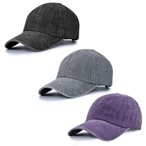 Image of Baseball Cap Unisex Vintage Washed Distressed Cap,Retro Adjustable Dad Hats,Baseball Hat for Men Women