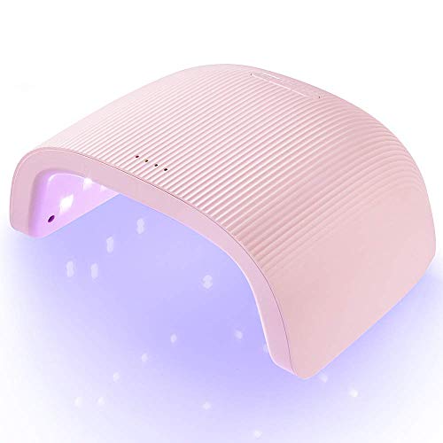 O'Vinna UV LED nageltrockner, 48W Nagellampe für Gelnägel.professionelle Maniküre und Pediküre mit automatischem Sensor, 3 Timer der 30er / 60er / 90er Jahre, Trockner für alle Nagellacke, Pink