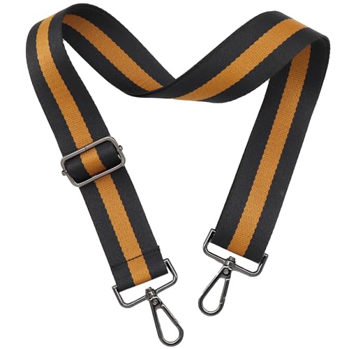 Image of Purse Strap Gold Hardware Replacement Crossbody Bag Strap, Wide Adjustable Shoulder Strap