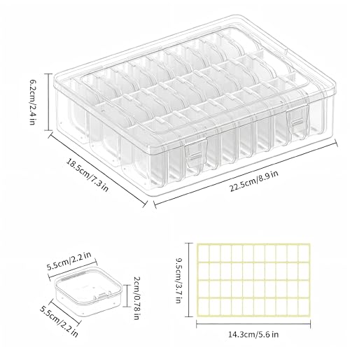Image of 30pcs Mini Clear Plastic Bead Organizer Box, Small Jewelry Organizer, Suitable for Jewelry, Craft Supplies, Screws, Seeds, Bead Organizers and Storage