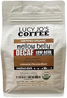 Lucy Jo's Coffee, Organic Decaf Mellow Belly Low Acid Blend, 10.5 oz (Ground)