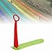 Aymzbd Snow Sled Board Snow Skate, Compact Wear Resistant Ski Skate, Snowboard with Handlebar for Outdoor Sports, Teenagers, Red Green