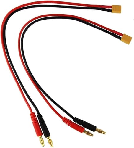 Cable XT60 a terminales banana de 4mm para cargar drones FPV en tus sesiones de vuelo libre