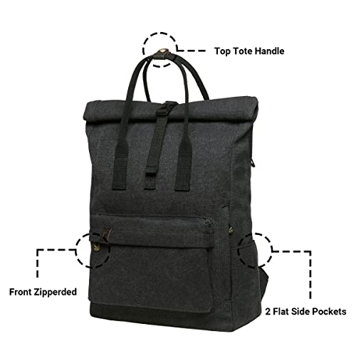 Kaukko Laptop Backpack For Women Men Causal Backpack (47-2-Black) #TOP2