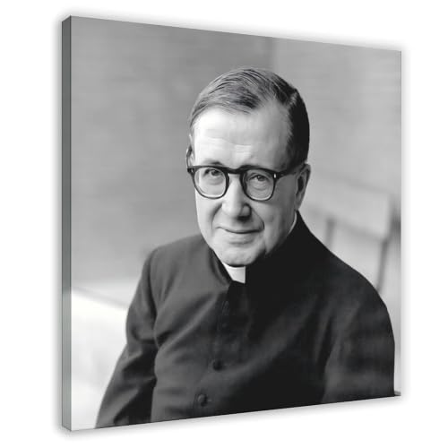 Portrait de Saint Josémaria Escriva sur toile, art mural pour cadre de bureau zen