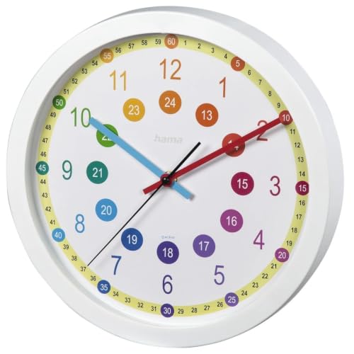 Horloge d'apprentissage Hama Easy Learning : le cadran coloré idéal pour la chambre