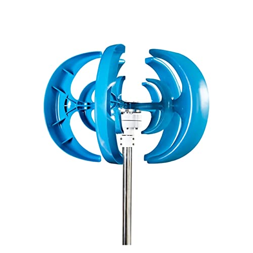 Éolienne 1000W 24V au design vertical bleu, performance énergétique supérieure pour maison
