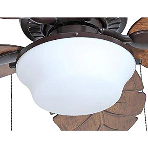 Harbor Breeze E-WK52NWZ5C1L Waveport 52-in Weathered Bronze Downrod Mount Ceiling Fan with Light Kit thumbnail 3