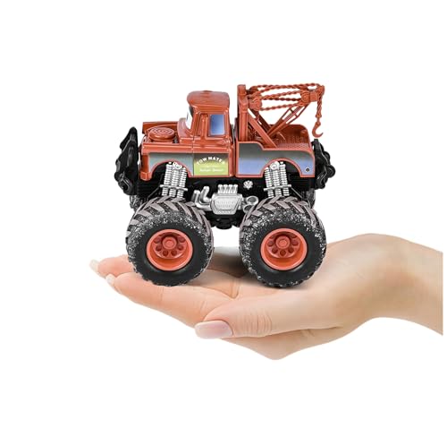 ZHODR Tow Mater Toy,Big Wheel McQueen Cars Toys and His Friends Metal Toy car, Friction Car Toys,Birthday Gifts for Boys Girls Toddlers (Light Brown)