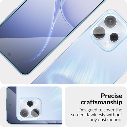 Image of ArmourPro Tempered Glass and Clear Camera Lens Protector for Oppo Reno 15, Edge to Edge Screen Guard, Anti-Bubble, Scratch Resistant, Anti-Fingerprint, Installation Kit | Clear