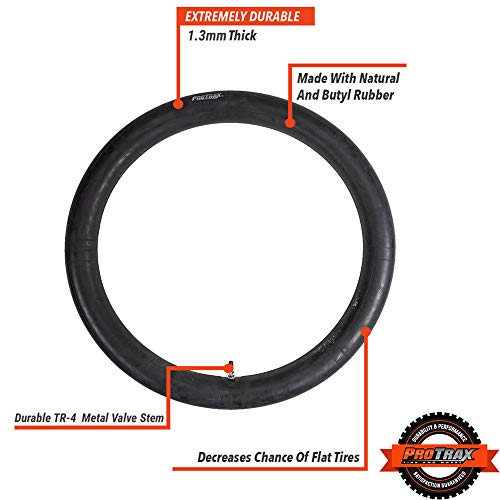Protrax Pt1029 Motorcycle Standard Inner Tube Replacement - 110/120/19-18" Rear - 1.3Mm Thick -Tire Tube Compatible With Honda Husaberg Husqvarna Kawasaki Ktm Suzuki Yamaha Offroad Mx Dirt Bike #TOP3