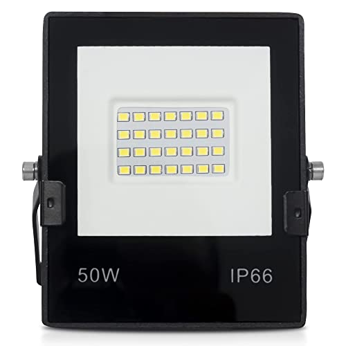 Refletor de Led 50w Super Holofote 6500k Luz Branco Frio Externo a Prova D'água Bivolt 100-240v Dec