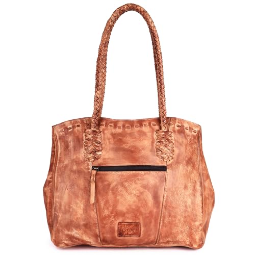 Never Mind Tote Vintage Cuero Genuino Mujer miniatura 4
