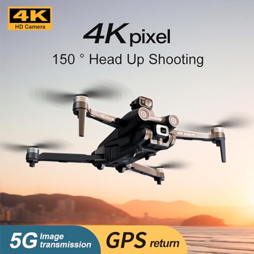 Drone com câmera 4K HD dual, bateria única operada, zoom 50x, prevenção de obstáculos em 360 °, deco