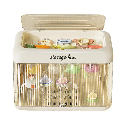 Caja de almacenamiento de botellas de leche, almacenamiento de botellas esterilizadas, caja de almacenamiento de botellas de lactancia, organizador de escurridor, caja de almacenamiento de biberones