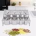 QUGURLID Pizza Topping Station with 5 1/3Pans and Lids, Stainless Steel Pan Food Container Condiment Dispenser Countertop Spice Rack Organizer Shelf Holder (Industrial)