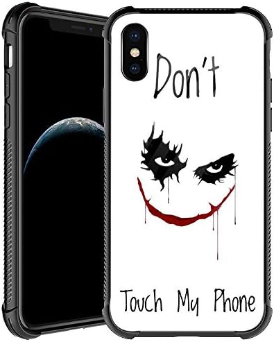 iPhone XR Case,Don't Touch My Phone Smeil iPhone XR Cases for Men Boys,Shockproof Anti-Scratch Soft TPU Pattern Design Case for Apple iPhone XR 6.1-inch Don't Touch My Phone Smeil